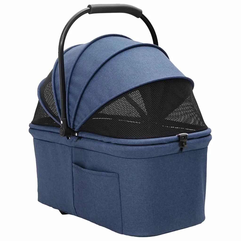 Passeggino pieghevole per animali Blu 81 x 47 x 99 cm CFW5582011
