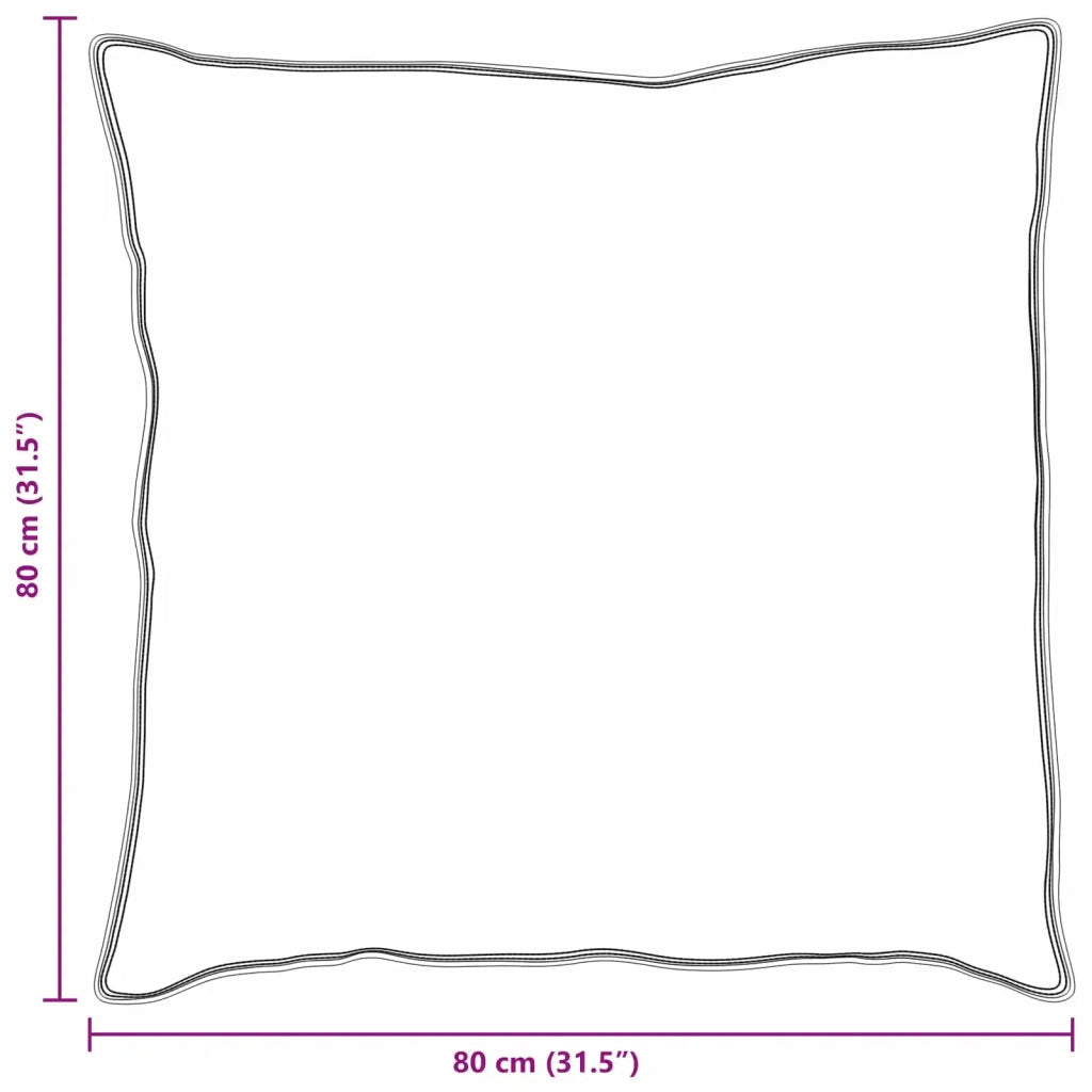 Cuscino con cuscino 2 pz Bianco 80 x 80 cm Cotone CFW4394534