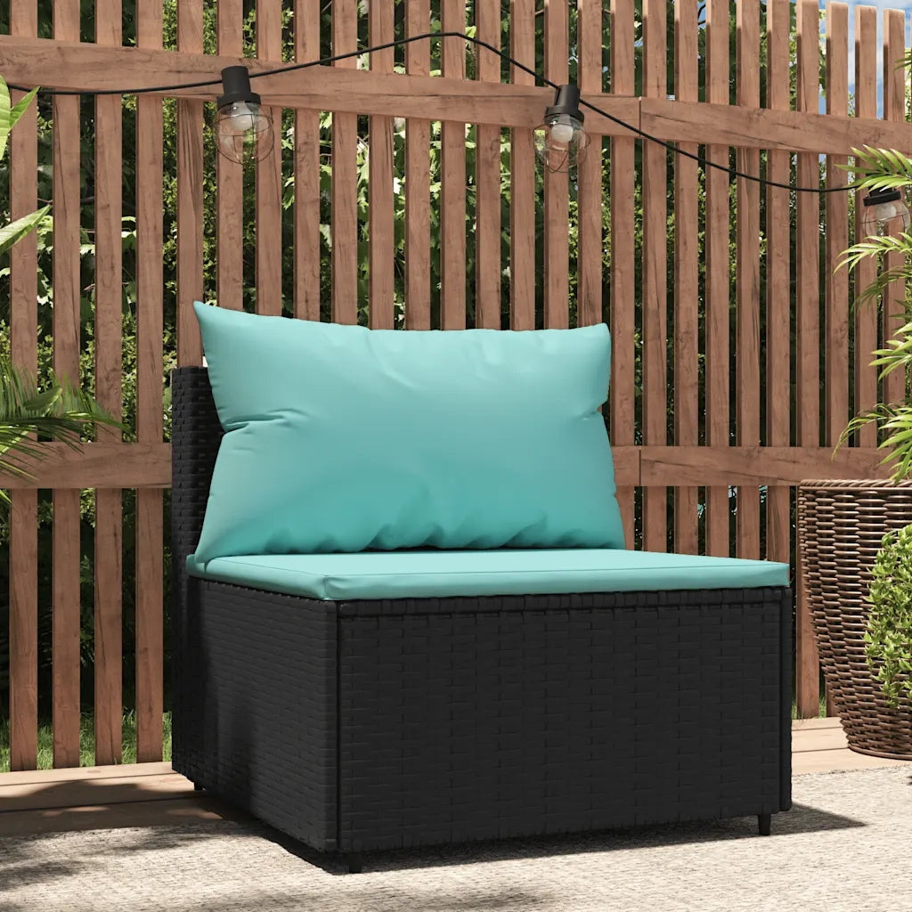 Divano Centrale da Giardino con Cuscini in Polyrattan Nerocod mxl 70835