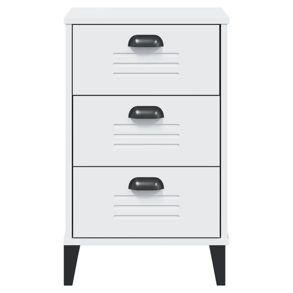 Comodino-Tavolino da notte VIKEN Bianco in Legno Multistrato 450044