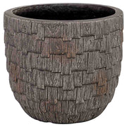 Vaso in fibra di vetro marrone 28x28x25 cm