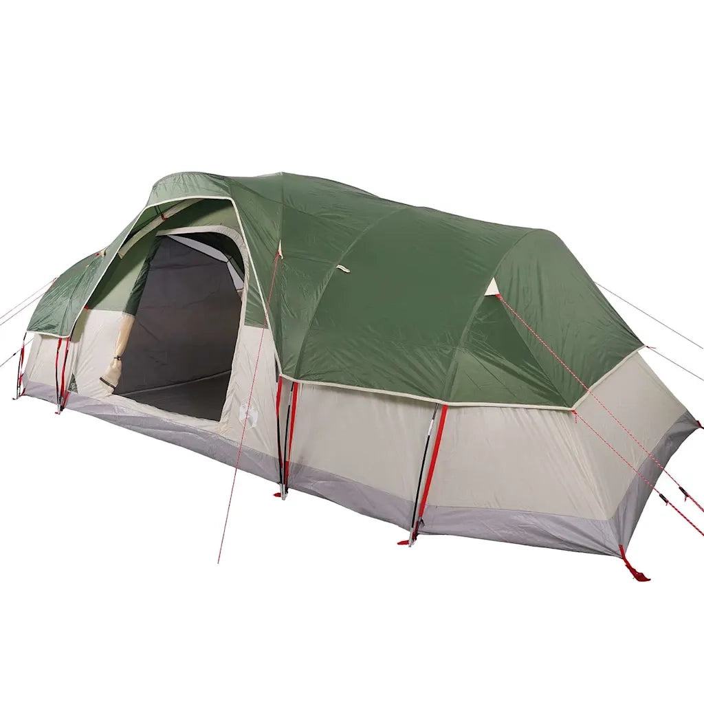 Tenda Familiare a Cupola per 11 Persone-Tenda da campeggio Verde Impermeabile