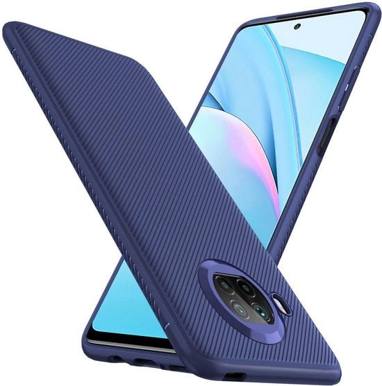 Copriphone Xiaomi Mi 10T Lite Twill Slim Textura Telaio Blauo
