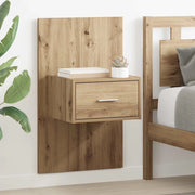 Armadio da Notte 2 pcs Rovere artigianale 50 x 32,5 x 80cm 880478