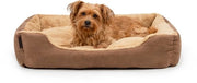 Cuscino per cani morbido, con cuscino invertibile e fondo antiscivolo 75x60 cm marrone/beige