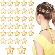 Spille per capelli metalliche vintage punk - Set da 30 pezzi - Stereogramma disegno per donne e ragazze - Accessori per capelli dorati