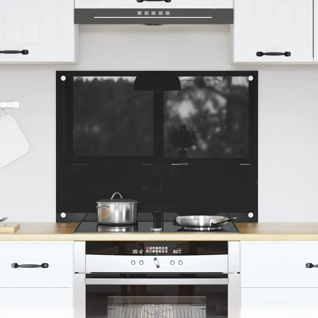 Schienale da cucina Nero 80 x 60 cm vetro temperato CFW9248888