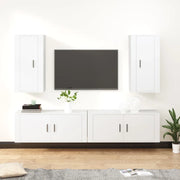 Set di Mobili Porta TV 4 pz Bianco in Legno Multistratocod mxl 124767