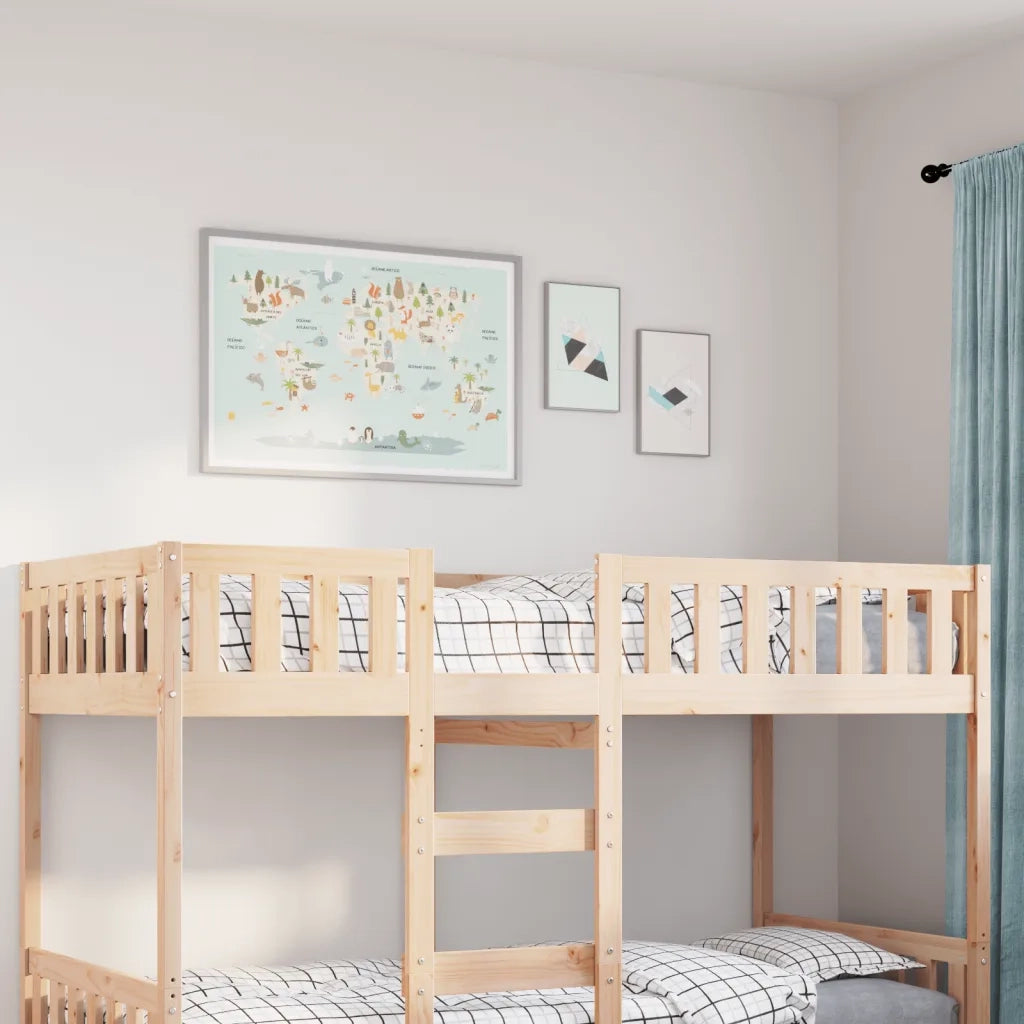 vidaXL Letto per Bambini senza Materasso 75x190 cm Legno Massello Pino
