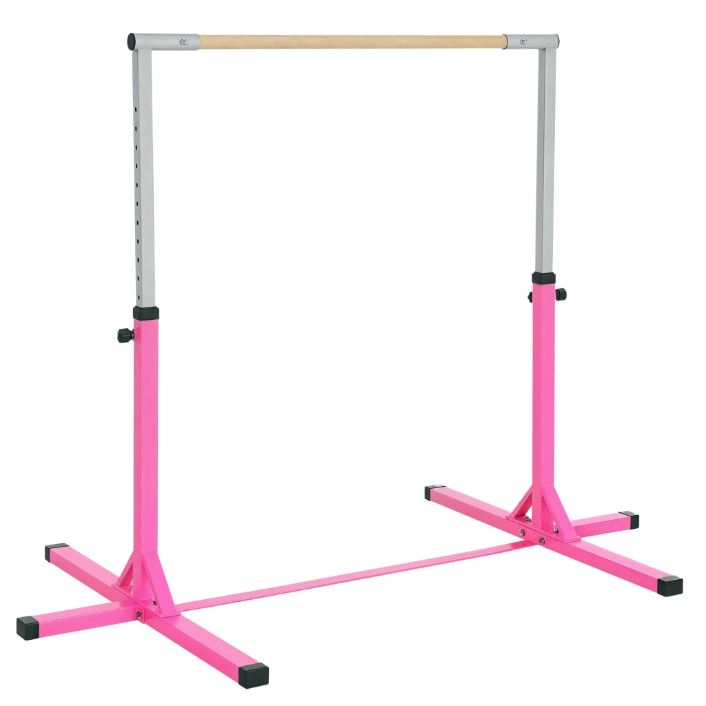 Barra di ginnastica per bambini regolabile ¨C zephmum ¨C rosa 92-150 cm