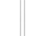 Massiva Barra in Acciaio Inossidabile - 3 mm x 150 mm - 2 Pezzi - Fai Da Te - Aereo/Modellismo/Modellismo Automobilistico - Tinta Argento - Barra in Acciaio