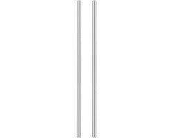 Massiva Barra in Acciaio Inossidabile - 3 mm x 150 mm - 2 Pezzi - Fai Da Te - Aereo/Modellismo/Modellismo Automobilistico - Tinta Argento - Barra in Acciaio