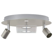 Moderno faretto da soffitto girevole 29 x 29 x 11 cm versatile ed elegante in acciaio nichelato 02_0058327