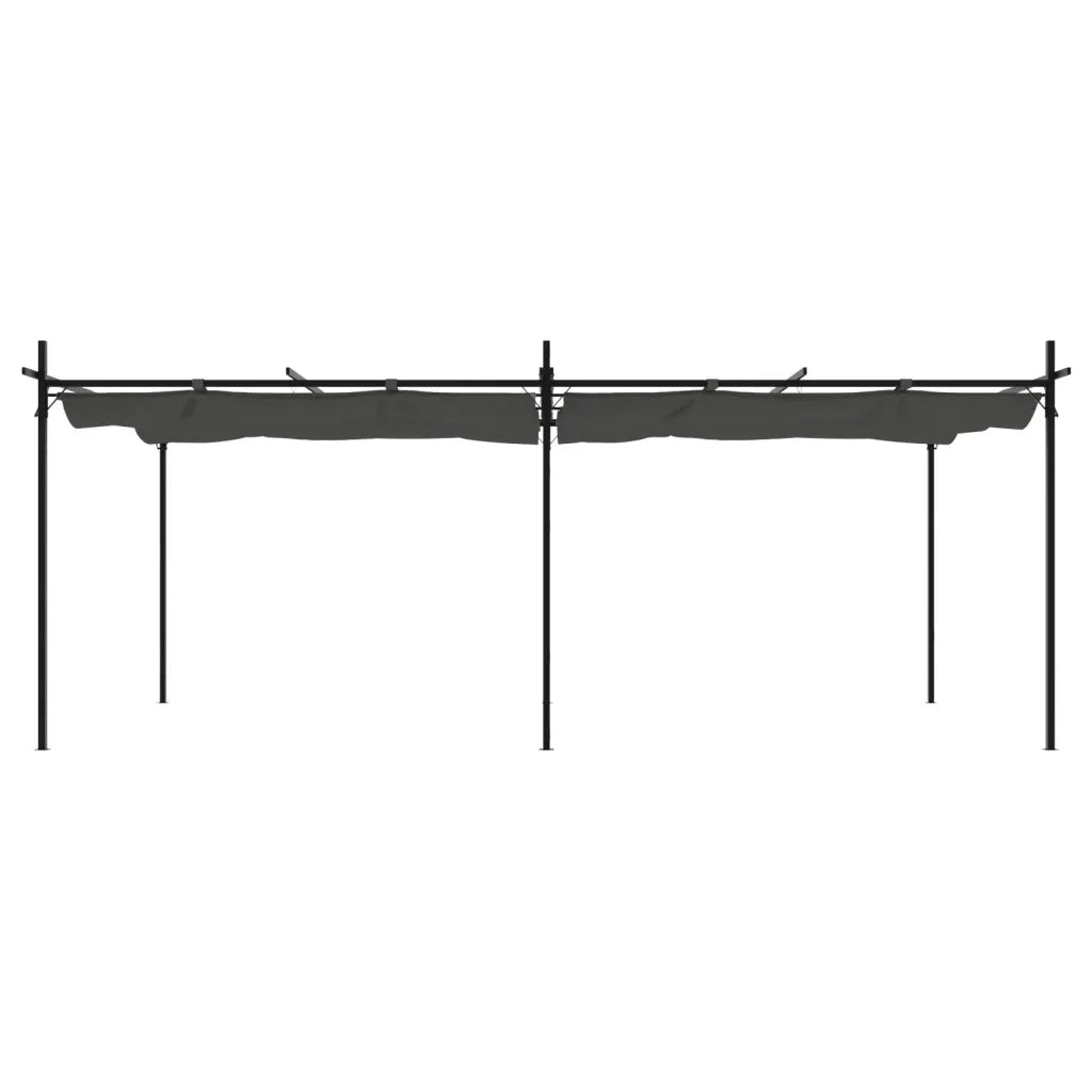 Pergola con Tetto Retrattile Antracite 589x292x230 cm 360122