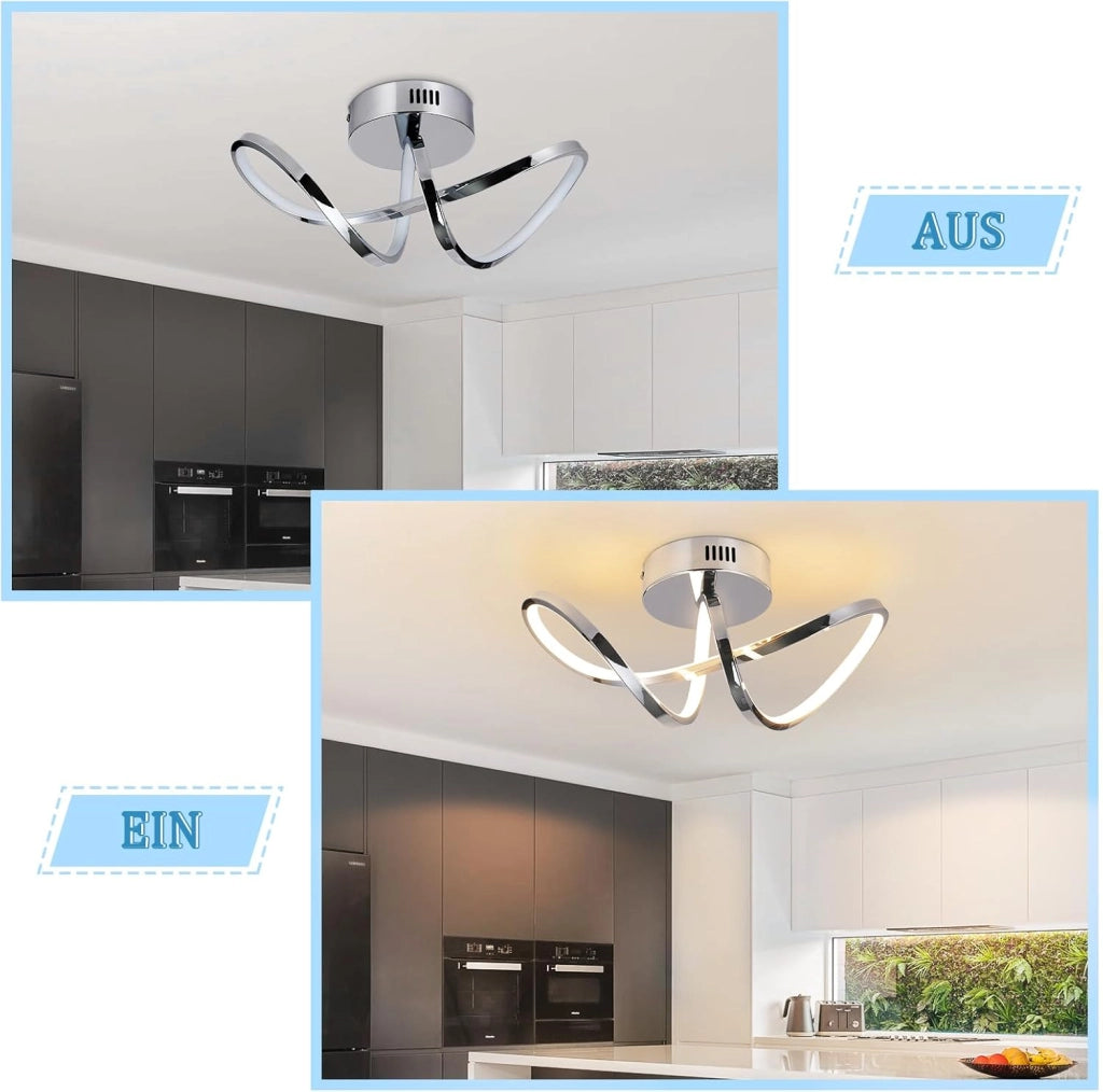 ZMH Lampada da soffitto plafoniera LED moderna 12W 3000K per soggiorno camera letto