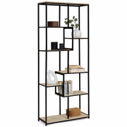 IDMarket - DETROIT libreria asimmetrica a 6 livelli dal design industriale 161 cm