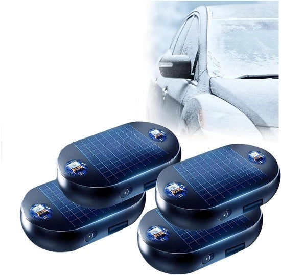 Sistema di Difesa Antigelo 4 in 1 Elettromagnetico per Auto, Apparecchio Antigelo Universale per Vetri, Azionato da Energia Solare, Senza Interferenze