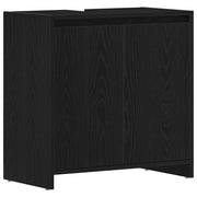 Armadietto Bagno | Armadio da bagno Rovere Nero 60x33x60 cm Legno Ingegnerizzato