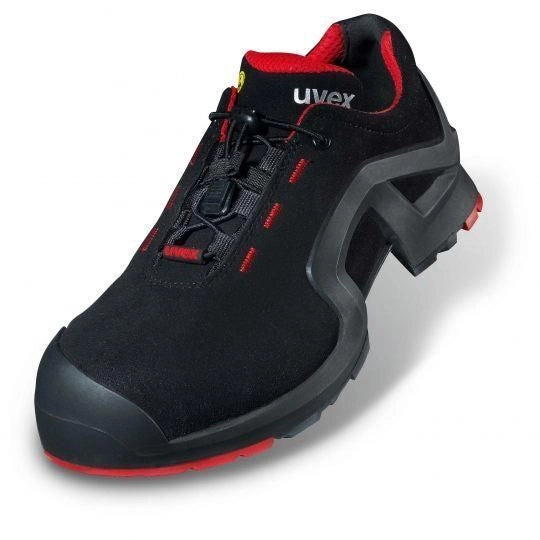 Uvex 85162 1 X-tended Support Scarpa Antinfortunistica S3 ESD SRC Puntale Xenova Suola PU colore Nero Rosso