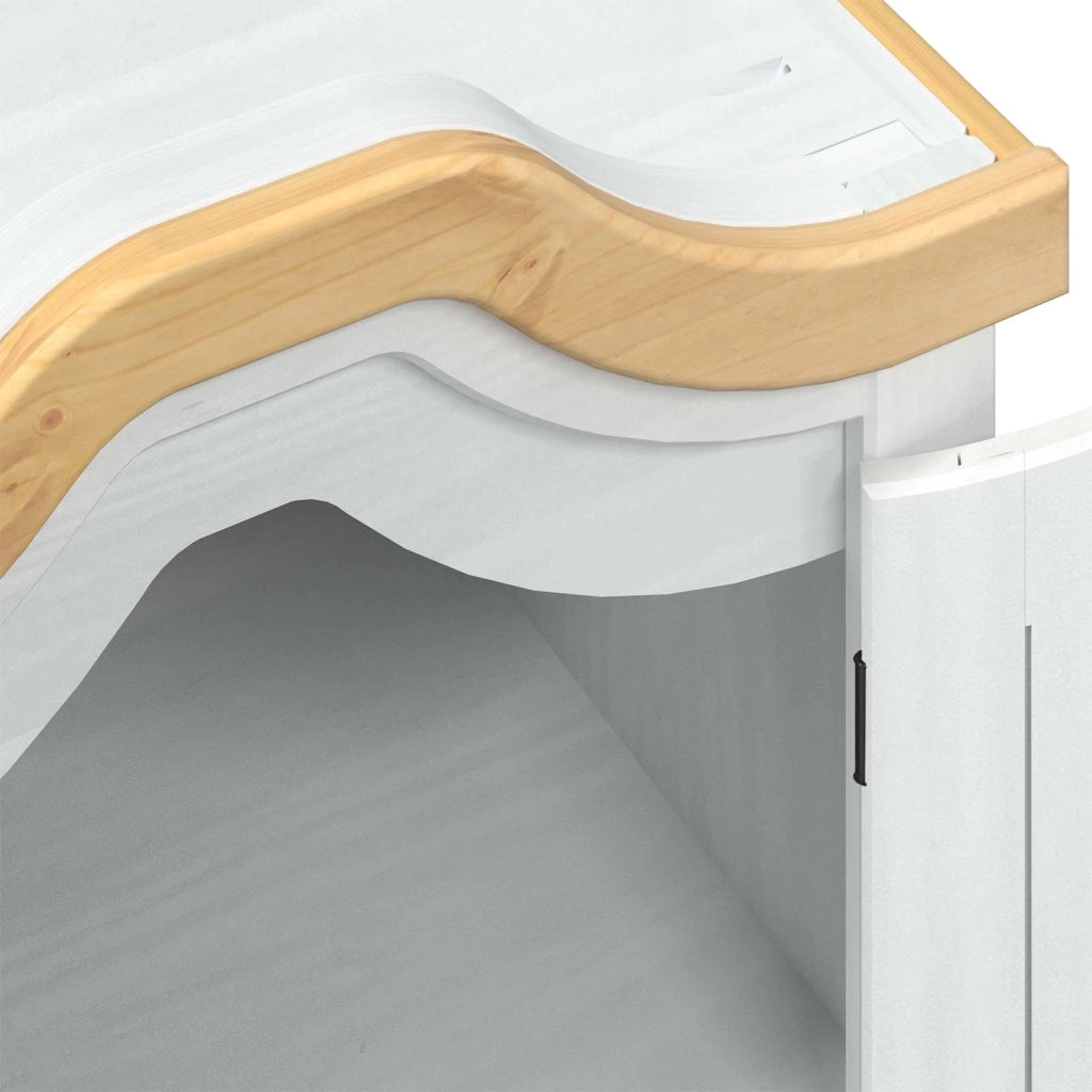 Armadi con lo scaffale Bianco 55 x 52 x 170 cm Pino massello CFW4306799