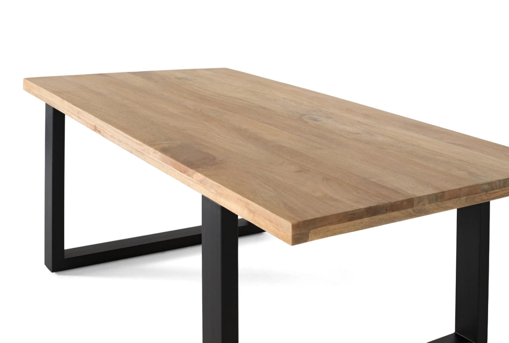 Tavolo da pranzo con piano rettangolare in legno di mango 200 cm