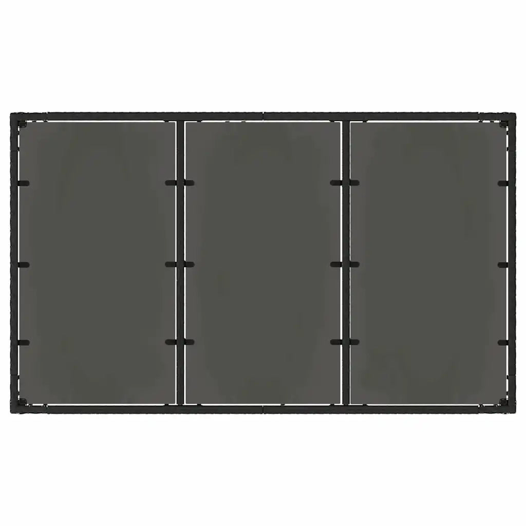 Set da Pranzo per Giardino 5 pz | Set Salotto da Giardino Nero polyrattan