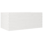 Fioriera | Cassetta per fiori | Vaso da Giardino Bianca 110x60x45,5 cm Legno Massello Pino
