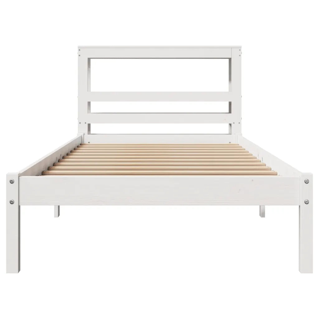 Letto senza Materasso Bianco 90x200 cm Legno Massello di Pino 3306536