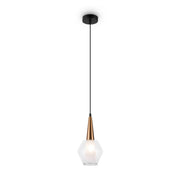 Maytoni lampada a sospensione moderna Copita 1 luce E14 oro metallo vetro