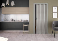Porta a Soffietto da Interno 83x214 cm in PVC Caroline Tessuto Grigio