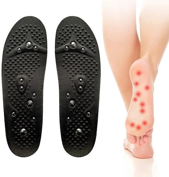 Zoli massaggio magnetici - Unisex - Sostegno del tallone - Calzature da lavoro con acupressione - Piedi piatti - Tagliabili - Distribuzione del carico sul piede - EU 44-47