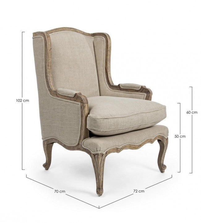 Poltrona 70x72x102h cm Catherine