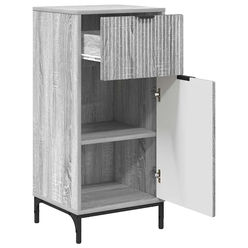 vidaXL Set di mobili per il bagno con cassetto 3 pcs Grigio sonoma