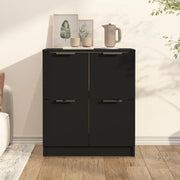 Credenza Nera 60x30x70 cm in Legno Multistrato cod mxl 62196