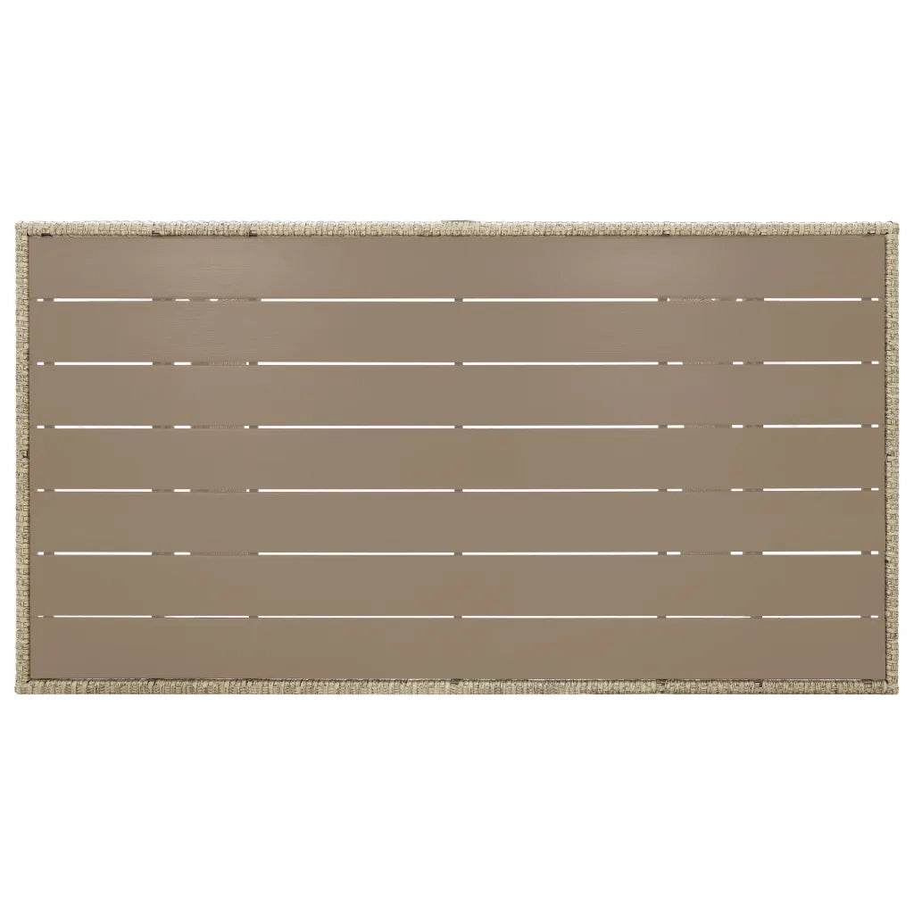 Tavolo da Giardino | Tavolino da esterno Grigio 120x70x66 cm in Polyrattan
