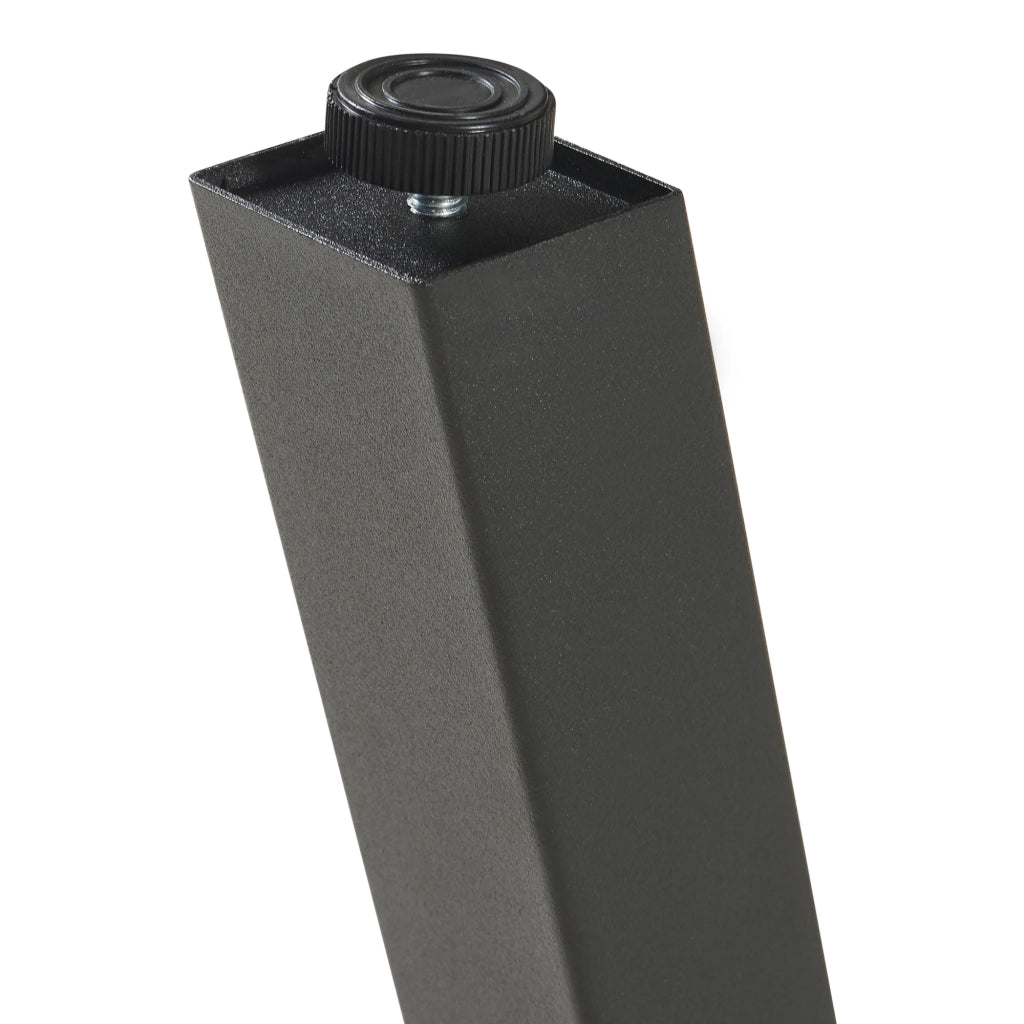 Set di 2 gambe per tavolo da arredamento moderno design originale fai da te acciaio 72 x 70 cm nero 03_0009669
