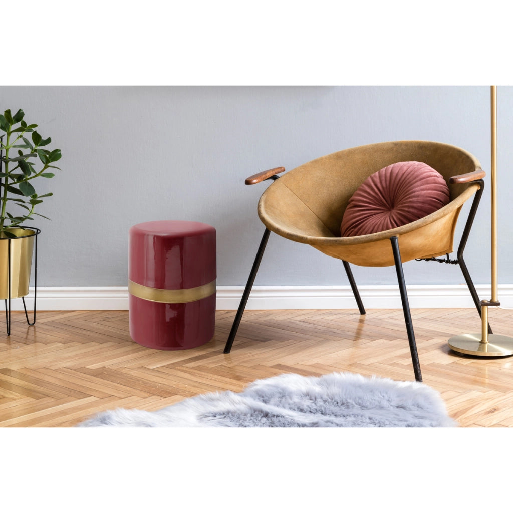 Tavolino Art Deco 450 in metallo color prugna
