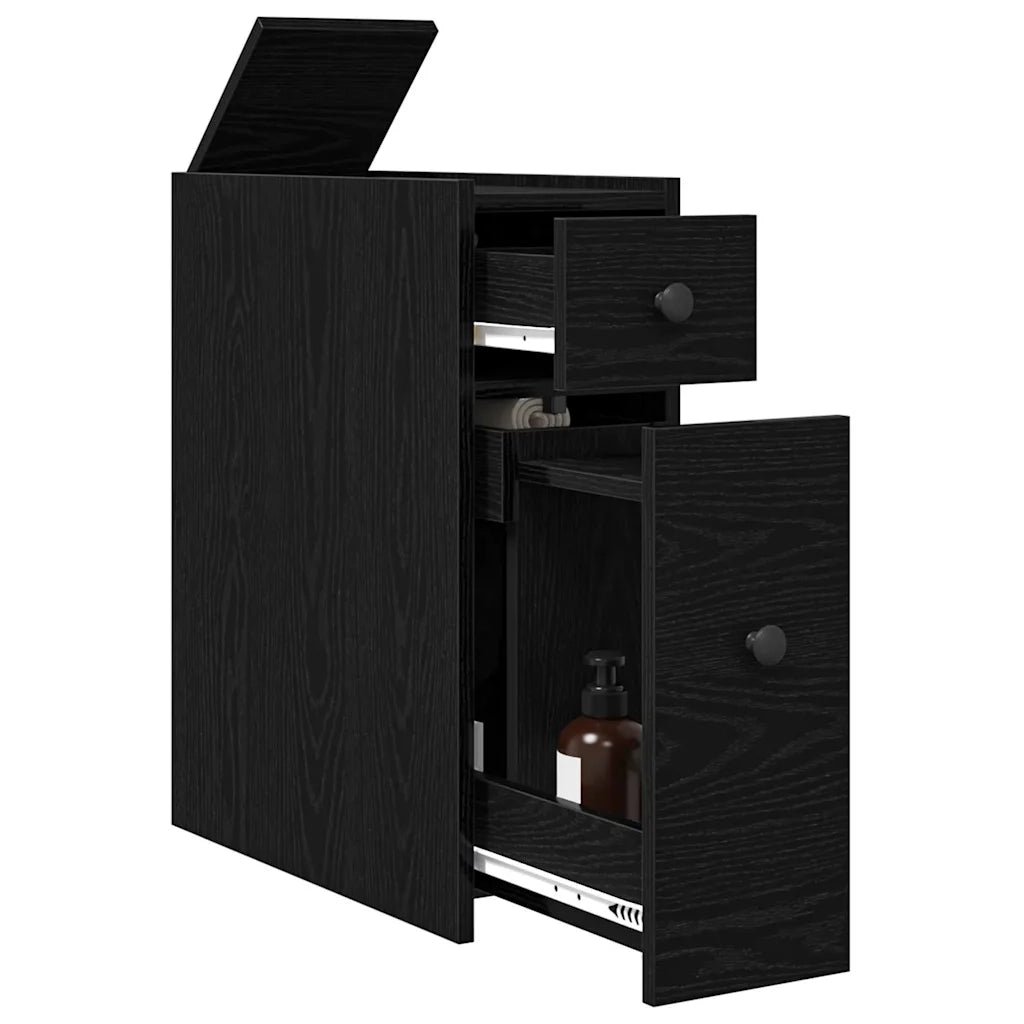 Set di mobili per il bagno Rovere Nero 80 x 18 x 60 cm 871643