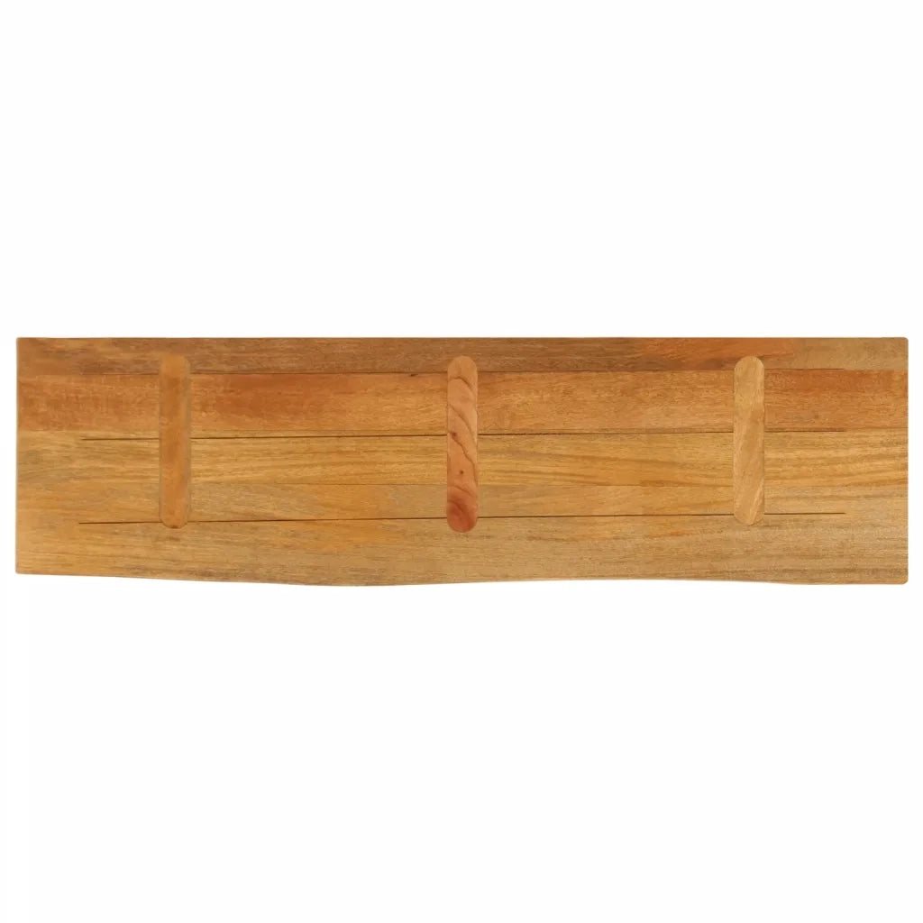 Piano Tavolo Bordi Vivi 120x40x2,5 cm Legno Massello di Mango 370542