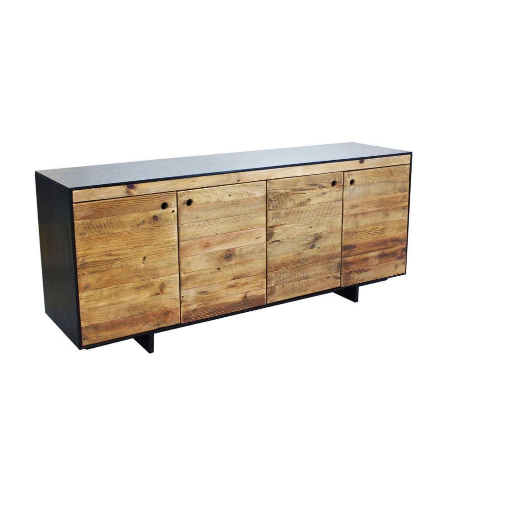 Madia 4 ante in Pino riciclato cm 180x48x76 - PINE