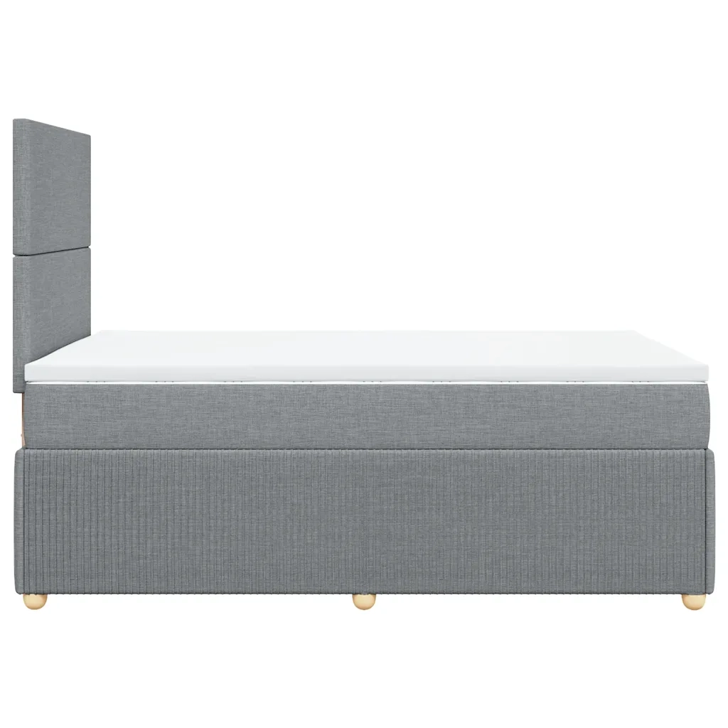 Giroletto a Molle con Materasso Grigio Chiaro 120x190cm Tessuto 3294288