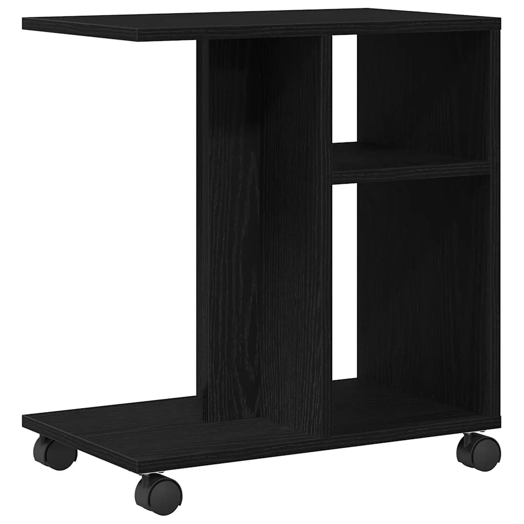 Tavolo da Finestra con lo scaffale Rovere nero 50 x 30 x 55 cm 869146