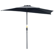 Parasole da balcone pieghevole 5 bracci ¨C zephmum ¨C grigio 270x140 cm
