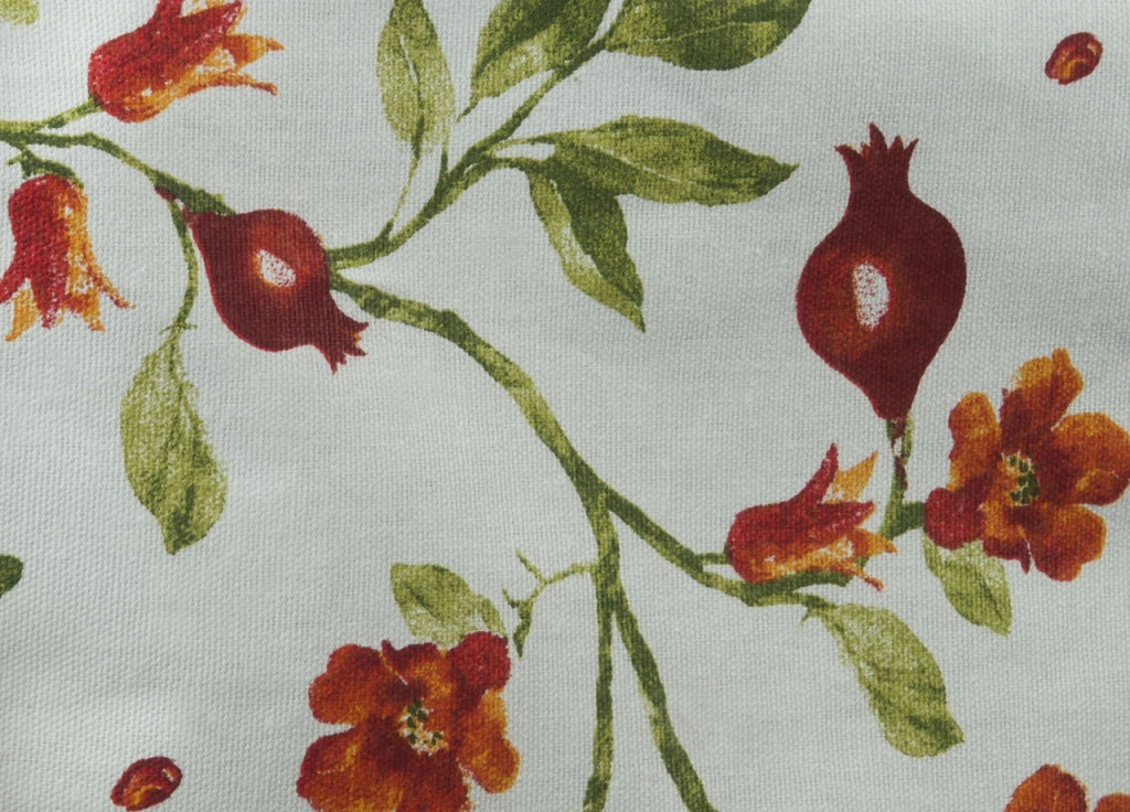 Tovaglia Per Salotto Cucina Tavolo In Cotone Made In Italy Fantasia Melograno - 140x240 - Melograno