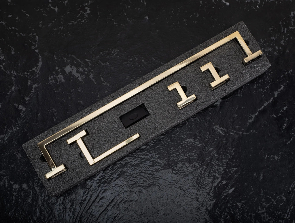 Set Accessori Da Bagno Rio Gold 4 Pezzi