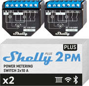 Shelly Relè interruttore a due canali. Wi-fi e bluetooth. Shelly Plus 2PM Pack x2
