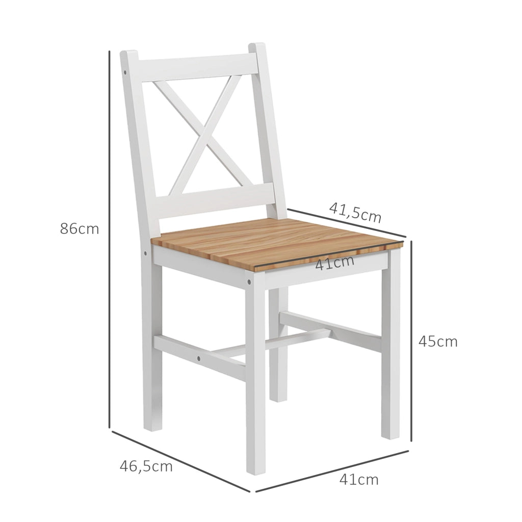 Set di 4 sedie da pranzo design ¨C Minimal ¨C Legno e tessuto beige