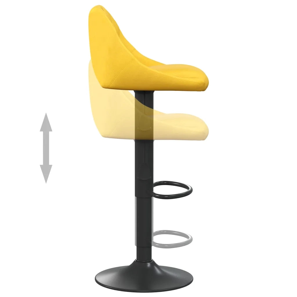 Sgabello da Bar Giallo Senape in Velluto cod mxl 70301
