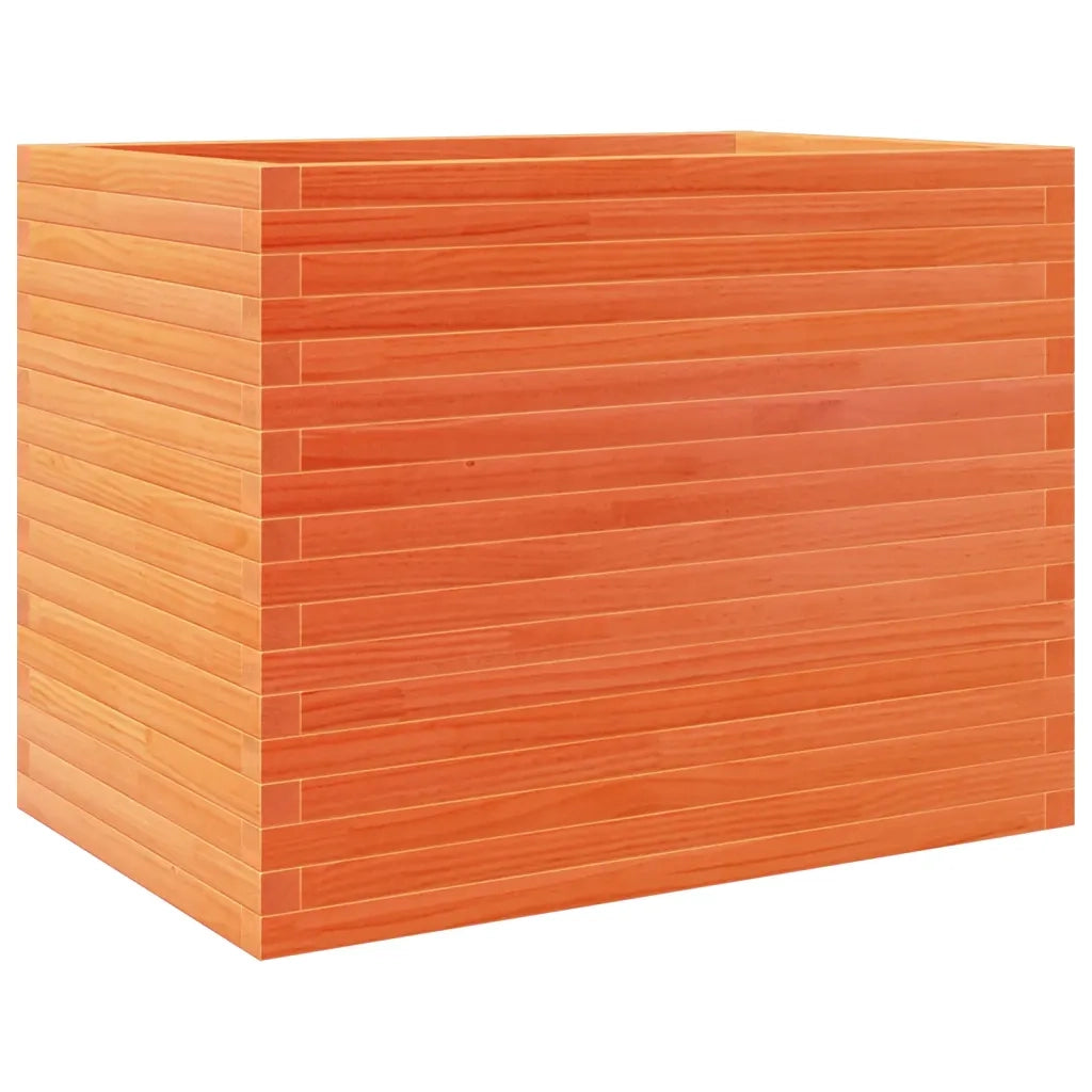 Fioriera Giardino-Vaso da Esterno-Contenitore per Piante Marrone Cera 90x60x68,5cm Legno Massello Pino
