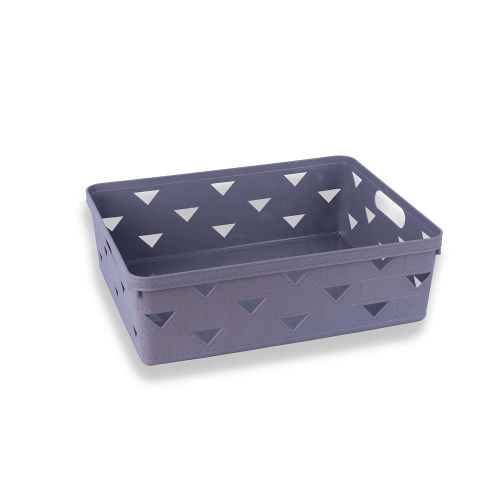 Trade Shop - Cesto Cestino Porta Tutto Oggetti Organizzatore Rettangolare 33x25.6x11 Cm 10716 -